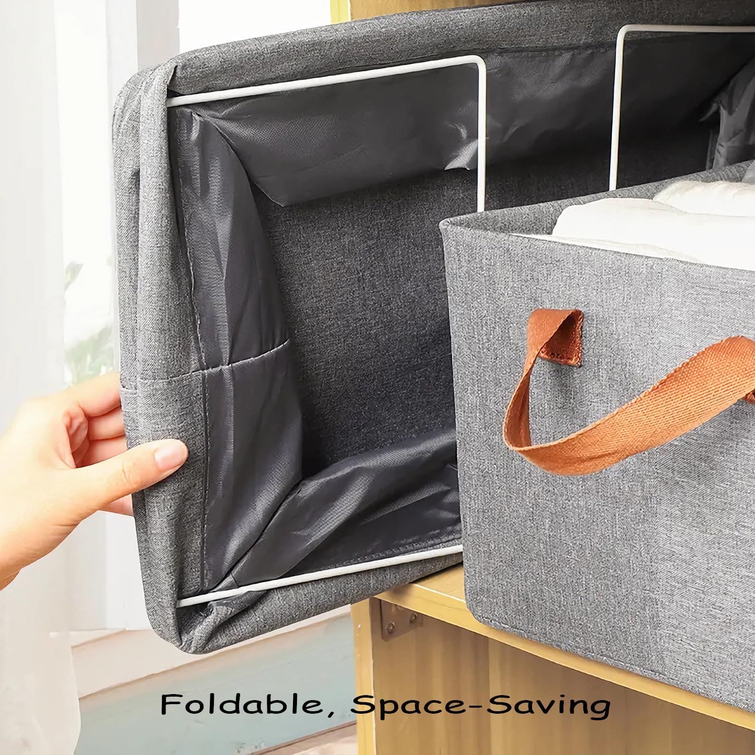 Large Steel frame organizer for Clothing with Handle Foldable SHOP FAST