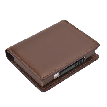 Men's Genuine Leather RFID Blocking Business Wallet